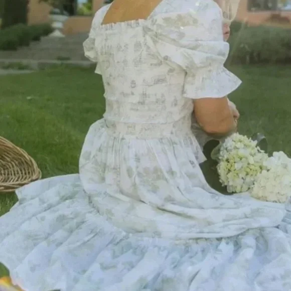 Ivy City Co. Valencia Dress in Sage Plus Size 100% Cotton 3X - Picture 2 of 3